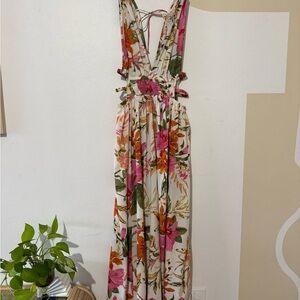 Indulge Floral Dress with Pink and Green Hues